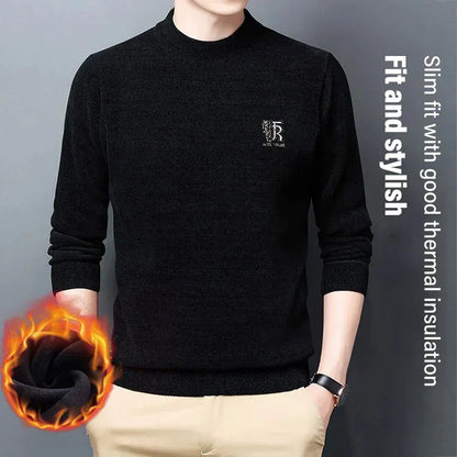 Thick chenille knit jumper lined with fleece