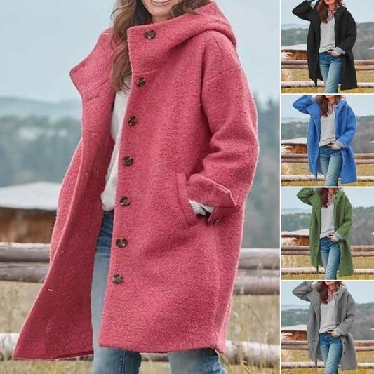 FREE SHIPPING💝Women's Winter Thickened Hooded Woolen Coat