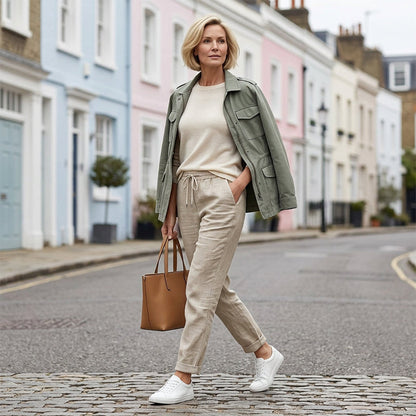 🔥 50% OFF TODAY! 🌸 Women's Elastic Waist Cotton Linen Pants ✨ Breathable, Relaxed Fit & Effortless Summer Style