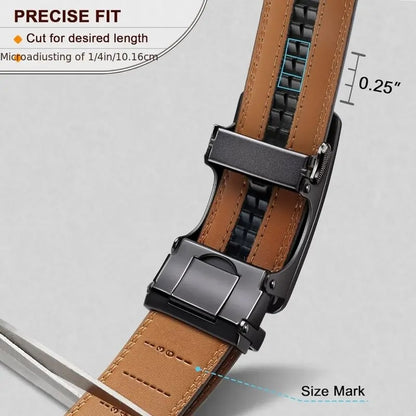 🔥🎁Last Day Promotion 50%OFF💕Leather Ratchet Belt With Adjustable Buckle
