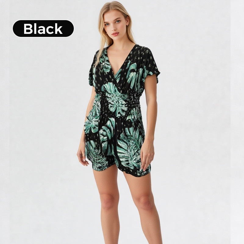 🌸Up to 50% off🔥Casual Floral Polka Dot Pocket Rompers