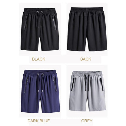 ⏰🔥2026 HOT SALE 49% OFF! 🩳 Men’s Plus Size Ice Silk Stretch Shorts – Cool, Breathable & Perfect for Summer ✨