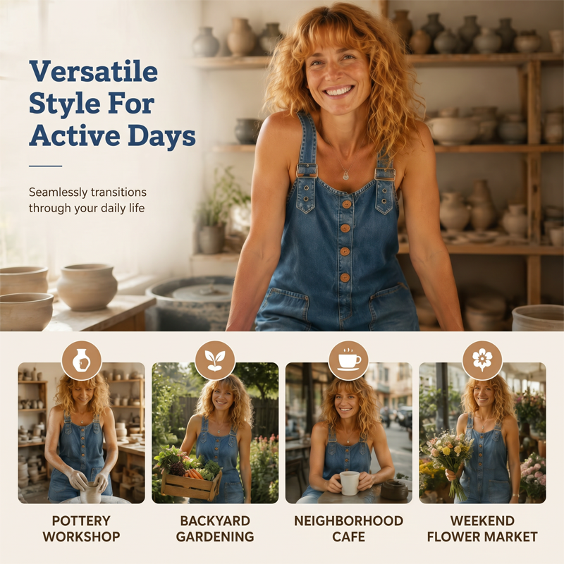 ⌛Limited-time offer-Women's Casual Denim Romper