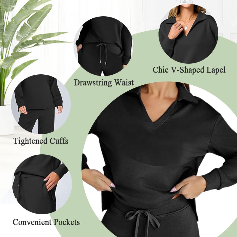 ☁️40% OFF!👍Women's 2 Piece Sets Outfits Casual Long Sleeve Sweatsuits Sets