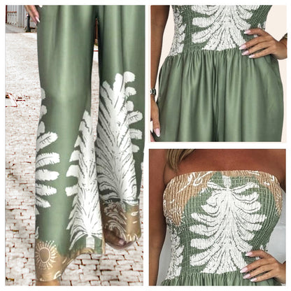 Women’s Sexy Print Loose Fit Strapless Jumpsuit💖HOT SALE-49% OFF