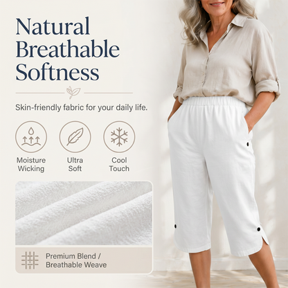 Women's Breathable Summer Casual Capri Pants