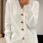 Women's Casual Winter Plain Yarn Wool Yarn Buttoned Cardigan