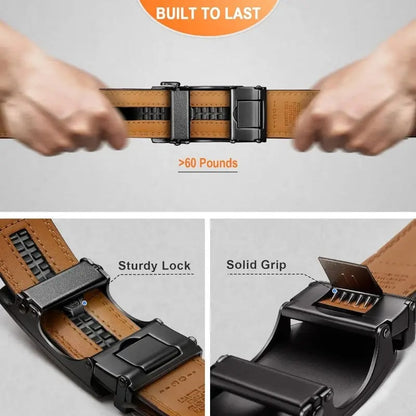 🔥🎁Last Day Promotion 50%OFF💕Leather Ratchet Belt With Adjustable Buckle