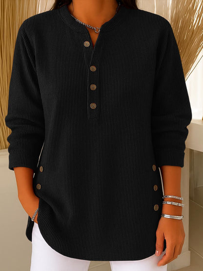 💃Last Day 50% OFF⏰Women's Solid Color Crew Neck Long Sleeve Casual Loose Knit Pullover(Buy 2 Free Shipping)