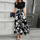 🌸Spring Specials 49% OFF🌸Women's Summer  High Waist  Dress Short Sleeve Crew Neck Floral
