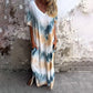 ⏰Last Day Sale 49% Off💃Casual Loose Printed V-Neck Long Dress