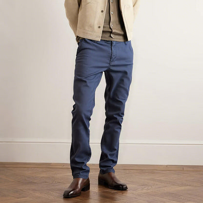Men’s Casual Slim-Fit Solid Color Pants+Belt ❄️