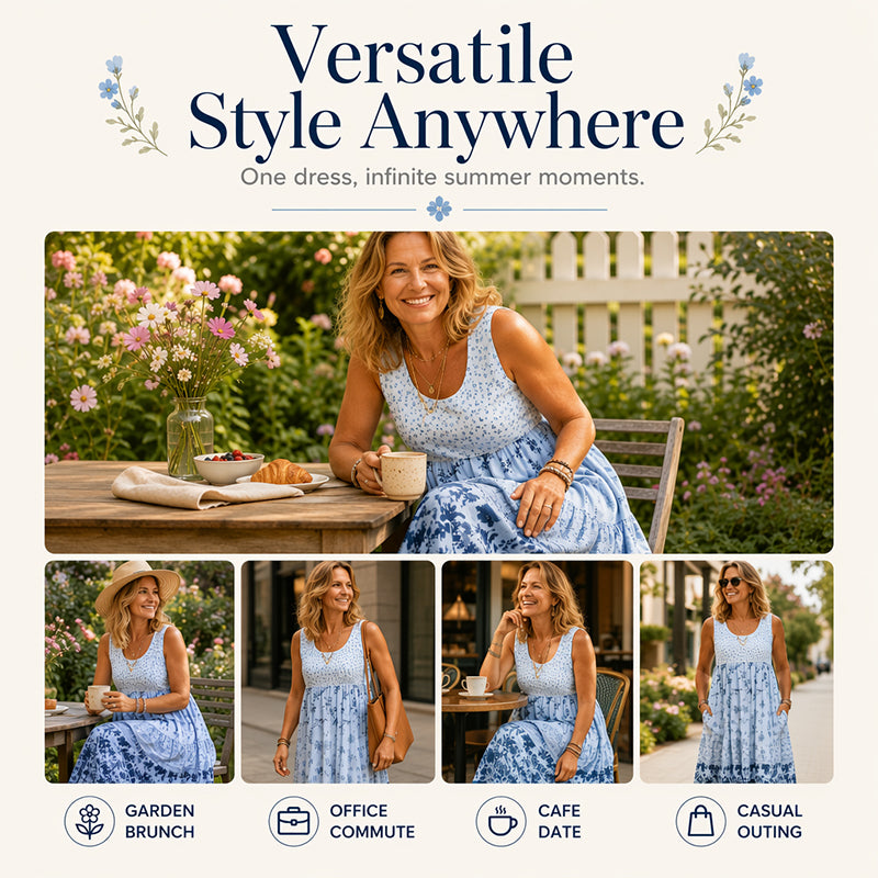 Boho Style Sleeveless Dress For Women