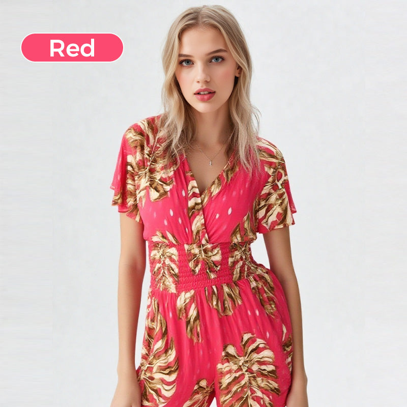 🌸Up to 50% off🔥Casual Floral Polka Dot Pocket Rompers