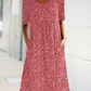 💫Hot Sale💛Casual Women Scoop Neck Floral Dress (8 Colors with Pockets)