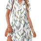 💃Women's Casual V Neck Vacation Midi Dress With Pockets