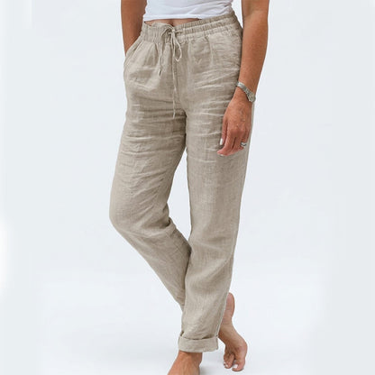 🔥 50% OFF TODAY! 🌸 Women's Elastic Waist Cotton Linen Pants ✨ Breathable, Relaxed Fit & Effortless Summer Style