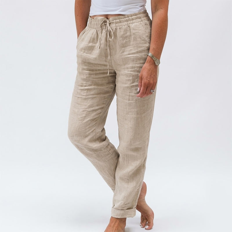 🔥 50% OFF TODAY! 🌸 Women's Elastic Waist Cotton Linen Pants ✨ Breathable, Relaxed Fit & Effortless Summer Style