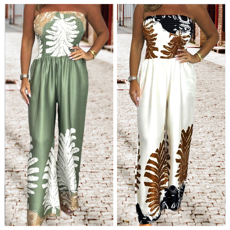 Women’s Sexy Print Loose Fit Strapless Jumpsuit💖HOT SALE-49% OFF