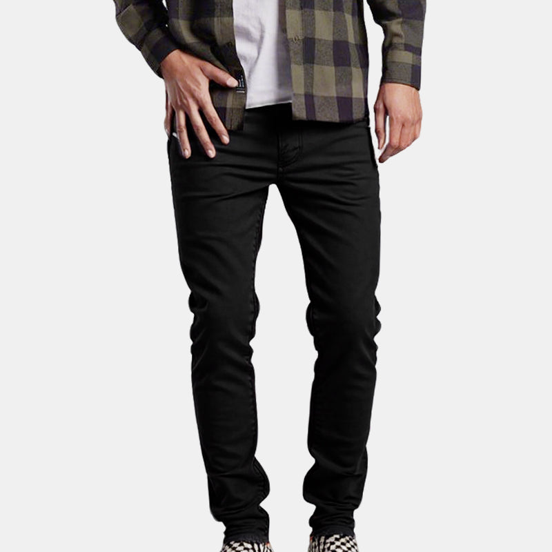 Men’s Casual Slim-Fit Solid Color Pants+Belt ❄️