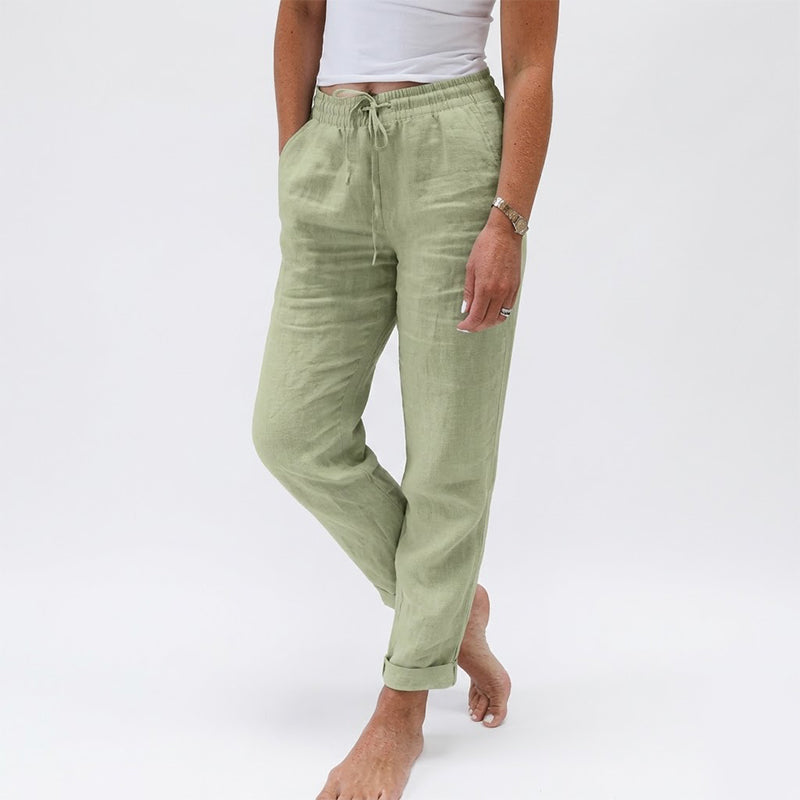 🔥 50% OFF TODAY! 🌸 Women's Elastic Waist Cotton Linen Pants ✨ Breathable, Relaxed Fit & Effortless Summer Style