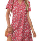 💃Women's Casual V Neck Vacation Midi Dress With Pockets