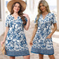 💃Women's Casual V Neck Vacation Midi Dress With Pockets