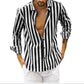 (50%OFF) The Best Gift For Husbands And Fathers-Men's Cotton Linen Striped Button Down Long Sleeve