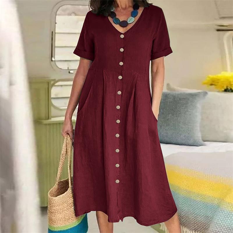 Women's Casual V-Neck Dress