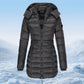 Winter women's mid-length padded jacket warm solid color hooded jacket【FREE SHIPPING】