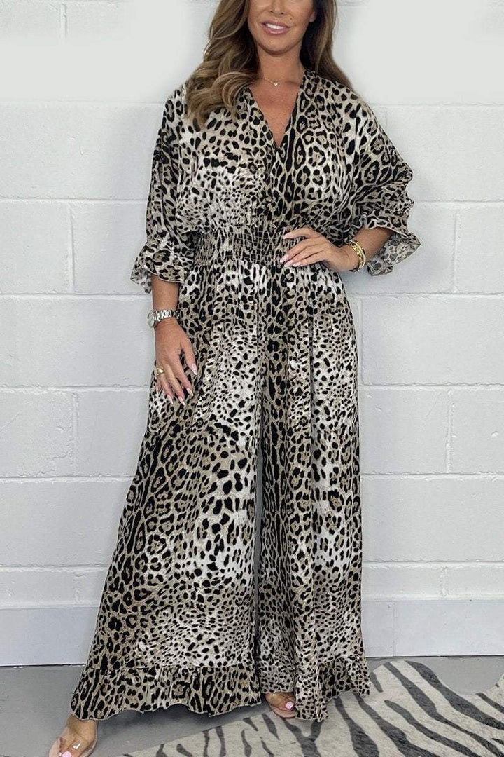 🔥🐆Last Day Promotion 49% OFF - 👗Leopard print casual loose jumpsuit