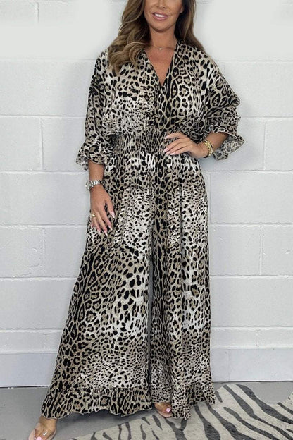 🔥🐆Last Day Promotion 49% OFF - 👗Leopard print casual loose jumpsuit
