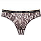 Men's Letter Leopard Print Low Rise Briefs