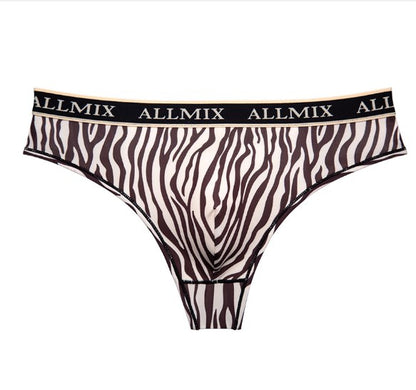 Men's Letter Leopard Print Low Rise Briefs