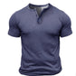 Men's T shirt Tee Henley Shirt Tee Solid Color Outdoor Daily Short Sleeve Button-Down