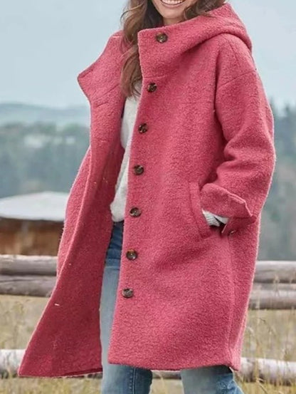 FREE SHIPPING💝Women's Winter Thickened Hooded Woolen Coat