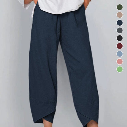 💥Limited Sale 70% OFF💥Vintage Asymmetrical Elastic Waist Pockets Pants