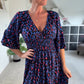💥Hot Sales-50% OFF🔥Leopard Shirred Waist Dress