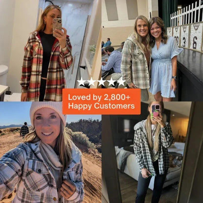 🔥Hot Sale 50% OFF🔥⏰Women’s Classic Cozy Plaid Hooded Jacket🧥