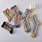 Women's Floral Cotton Socks (10 Pairs/1 Set)