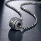 Retro Thai Silver Six-Word Mantra Good Luck Men's Necklace – Rotatable