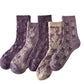 Women's Floral Cotton Socks (10 Pairs/1 Set)