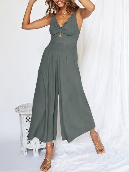 💃🔥🔥Create your unique charm with our V-neck high waist jumpsuit, and be the center of attention at any party!🔥✈️🔥