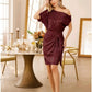💃Last Day Sales - 49% OFF🎉Sparkly One-Shoulder Ruched Dress