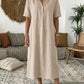 ☀️Women's Casual Linen Blend Shirt Dress – Effortless Style For Sunny Days✨