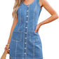 Women's High-Waisted Stretch Denim Midi Skirt