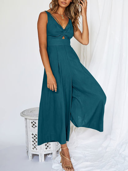 💃🔥🔥Create your unique charm with our V-neck high waist jumpsuit, and be the center of attention at any party!🔥✈️🔥