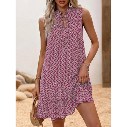 💃 Women’s Geometric Print Bow Dress – Stylish, Elegant & Effortlessly Chic ✨👗