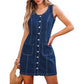 Women's High-Waisted Stretch Denim Midi Skirt