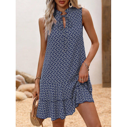 💃 Women’s Geometric Print Bow Dress – Stylish, Elegant & Effortlessly Chic ✨👗